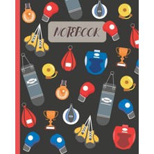 MUJGAN Notebook: Boxing Cartoon Cover - Lined Notebook, Diary, Track, Log & Journal - Cute Gift For Kids, Teens, Men, Women, Boxers & Coaches (8" X10" 120 Pages)