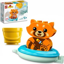 MUJGAN Lego® Duplo® Ilk Banyo Zamanı Eğlencesi: Yüzen Kırmızı Panda 10964-18 Ay ve Üzeri Okul Öncesi Yaştaki Çocuklar Için Oyuncak Yapım Seti (5 Parça)