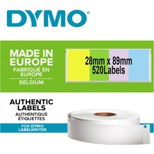 MUJGAN Dymo S0722380, Lw Adres Etiketi, (89X28 Mm) 520 Etiket/paket, Karışık Renkli (99011)