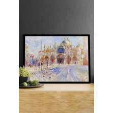 MUJGAN Postermanya (PSTER14757) The Piazza San Marco-Auguste Renoir Sanatsal Çerçeveli Tablo 30 x 40