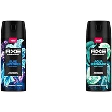 MUJGAN Axe Premium Collection Erkek Sprey Deodorant Blue Lavender 150 ml ve Axe Premium Collection Erkek Sprey Deodorant Aqua Bergamot 150 ml