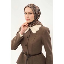 Silk Home Viskon Velora Eşarp Dört Mevsim Etro Desen Yeşil Kahve 161017-04