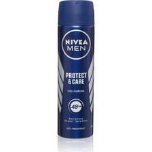 MUJGAN Nıvea Men Erkek Sprey Deodorant Protect&care 48 Saat Anti-Perspirant Koruma 150 ml