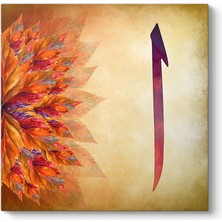 MUJGAN Tabloshop Elif Yazılı Kanvas Tablo 50 x 50