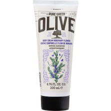 MUJGAN Korres Olive Rosemary Flower Nemlendirici Vücut Sütü, Kadınlar ve Erkekler Için, Hızlı Emilir, Ekstra Sızma Zeytinyağı Içerir, Dermatolojik Olarak Test Edilmiştir ve Vegan, 200 ml