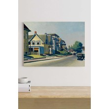 MUJGAN Postermanya (PSTER19005) Sun On Prospect Street - Edward Hopper Sanatsal Kanvas Tablo 30 x 40