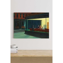 MUJGAN Postermanya (PSTER18953) Nighthawks-Gece Kuşları-Edward Hopper Sanatsal Kanvas Tablo 50 x 70