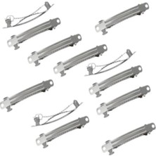 MUJGAN 5 Adet 5 cm Gümüş Renk Metal Otomatik Toka Boş Süslenmemiş - TK2702202320