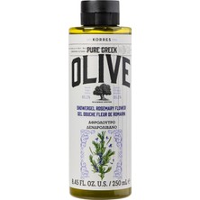 MUJGAN Korres Olıve Rosemary Flower Duş Jeli, Kadınlar ve Erkekler Için, Cildin Nemini Korur ve Yumuşak Temizler, Ekstra Doğal Zeytinyağı, Dermatolojik Olarak Test Edilmiş ve Vegan, 250 ml