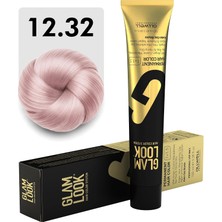 MUJGAN Glamlook Kalıcı Saç Boyası | 12.32 Platin Sarı Dore Irize | 100 ml | Koruyucu, Nemlendirici, Besleyici Yağlar, Düşük Amonyak Seviyesi, Profesyonel 79 Renk