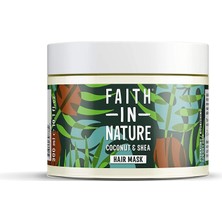 MUJGAN Faıth In Nature %99 Doğal Nemlendirici & Besleyici Saç Bakım Maskesi Kuru Saç Tipleri Için (Hindistan Cevizi & Shea Yağı, 300 Ml)