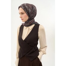 Silk Home Viskon Velora Eşarp Dört Mevsim Etro Desen Koyu Gri 161017-05