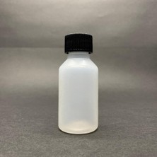 MUJGAN 30 cc Naturel Pe Şişe - Siyah Kapaklı- 30ML Pe Esnek Şişe- x 10 Adet