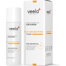 MUJGAN Veela Matlaştırıcı Güneş Kremi Spf 50+ – Yağlı ve Karma Ciltler Için, Mavi Işık Koruması, Sebum Kontrollü, Uva/uvb Koruma, 50ML