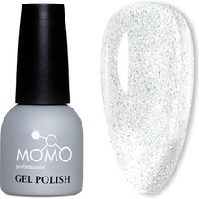MUJGAN Momo Professional Kalıcı Oje S006 Renkli Simli Şeffaf 14 ml