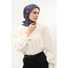 Silk Home Viskon Velora Eşarp Dört Mevsim Etro Desen Koyu Mor 161017-11