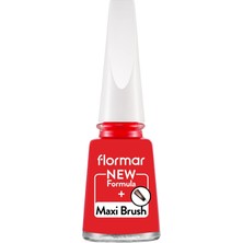 MUJGAN Flormar Nail Enamel Yüksek Pigmentli & Parlak Bitişli Oje FNE-377 Red Coral