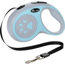 MUJGAN Otomatik Köpek Tasması 3 Metre Mavi – Geri Çekilebilir Kilitli Makara Sistemi – Dayanıklı Şerit Halat – Ergonomik Kaymaz Sap – Küçük ve Orta Irk Köpekler Için Gezdirme Tasması
