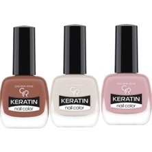 MUJGAN Golden Rose Keratin Nail Color 3'lü No: 22-08-14