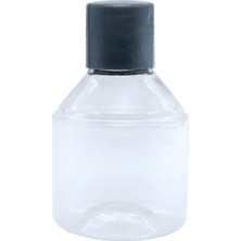 MUJGAN Kayapet 50 Adet Mini Boş Plastik Pet Şişe Damacana Şişe Kapak.şampuan Duş Jeli Saç Kremi Kuaför Otel Tipi