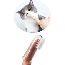 MUJGAN Kedi Köpek Parmak Diş Fırçası Slikon Evcil Hayvan Diş Fırçası Yumuşak Tartar Diş Kaşıyıcı
