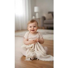 Xml Bayiciniz Tr 4 Katlı Müslin Bebek BATTANIYESI,%100 Pamuk, Püsküllü Kenarlı, 115X100 Cm, 230 Gram, Çok A