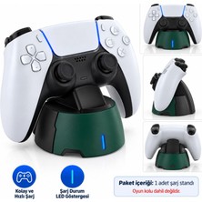 Sezy PS5 Uyumlu Tekli Oyun Kolu Şarj Standı, LED Göstergeli Kontrolcü Şarj İstasyonu, Kompakt Masaüstü Gamepad Şarj Yuvası