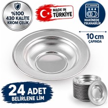 Xml Bayiciniz Tr 24'lü Krom Çelik Kase Seti, 10 cm Çap