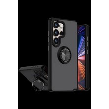Urfakent Samsung Galaxy S26 Ultra Uyumlu Montreal Yüzüklü Silikon Kapak - Siyah