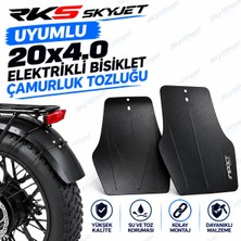 SkyWheel Rks Skyjet Uyumlu 20X4.0 Elektrikli Bisiklet Çamurluk Tozluğu - Ön ve Arka Fat Bike Çamurluk Ek Koruma