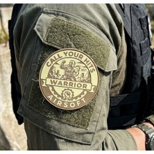 Atölyeden Premium Call Your Hits Airsoft Peç - Taktik Cırtlı Oyuncu Arması (Baskı Patch) -Askeri