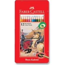 Kuru Boya Kalemi Metal Kutu 12 Renk