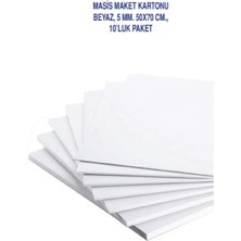 Masis Karmaofis 50X70 Beyaz Maket Kartonu 5mm 10 Adet