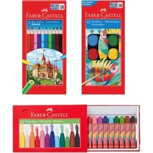 3'lü Boyama Seti (Kuru, Sulu ve Pastel Boya)