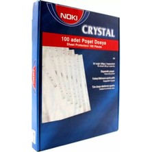 Noki Kristal Poşet Dosya 4830CR Mavi Kenarlı A4 100'LÜ Paket