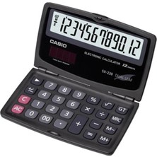 Casio 2/SX-220 12 Hane Cep Tipi Kapaklı Hesap Makinesi