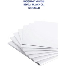 Masis Karmaofis 50X70 Beyaz Maket Kartonu 1mm 10 Adet