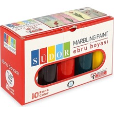 Südor Ebru Boyası 10 Renk x 25 Ml. Damlalıklı Şişe SD890