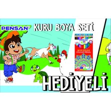 KarmaOfis 30X120 Boyama Rulosu Yaman Çiftlik Hayatı + Pensan 12'li Kuru Boya Kalemi