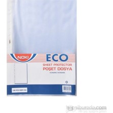 Noki Eco A4 Beyaz Kenarlı Delikli Poşet Dosya Ekoomik Gömlek Föy 10 Paket