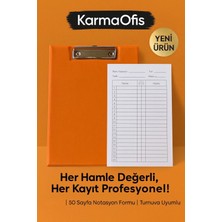 KarmaOfis Satranç Notasyonlu Sekreterlik Seti 17X24 cm – 50 Sayfa Hamle Kayıt Formu – Turuncu