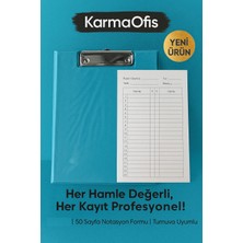 KarmaOfis Satranç Notasyonlu Sekreterlik Seti 17X24 cm – 50 Sayfa Hamle Kayıt Formu – Turkuaz