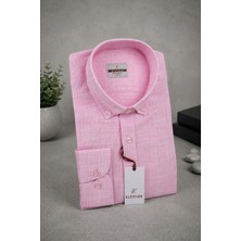 Elit Park %100 Pamuk Cepsiz Regular Fit Pembe Erkek Gömlek