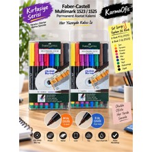 KarmaOfis Faber-Castell Multimark Permanent Asetat Kalemi 8 Renk M Uç + 8 Renk S Uç
