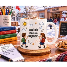 Okula Giden Çocuk Görselli Kupa Bardak Tasarımı