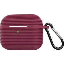 ENCO Apple Airpods 4 (4.nesil)/airpods 5 (5.nesil) Raven Silikon Kılıf - Bordo