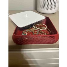 Belirtilmemiş Oktforge 3D Tasarım Modern Kapaklı Takı ve Aksesuar Düzenleyici Organizer 19X19X5.5 cm
