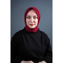 Zera Eşarp Bordo Düz Pamuklu Eşarp - 2126