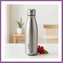Bezos 500 ml Paslanmaz Çelik Şişe Termos (Krom, Kaydırmaz Taban) Rengaren