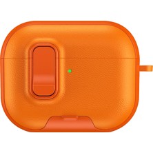 Svoria Store Apple Airpods Pro 3 (3.nesil) Rova Deri Kılıf - Turuncu